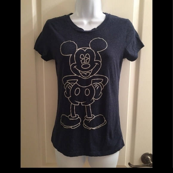 Disney Parks Mickey‎ Mouse Sparkly Graphic Tee - Picture 1 of 4